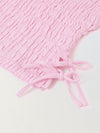 Spunkies Girls Pink Smocked Round Neck Sleeveless Top and Trousers Set