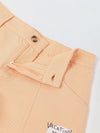 Spunkies Girls Peach Graphic Print Button and Zip Shorts