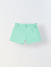 Spunkies Girls Green Graphic Print Button and Zip Shorts