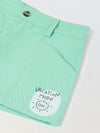 Spunkies Girls Green Graphic Print Button and Zip Shorts