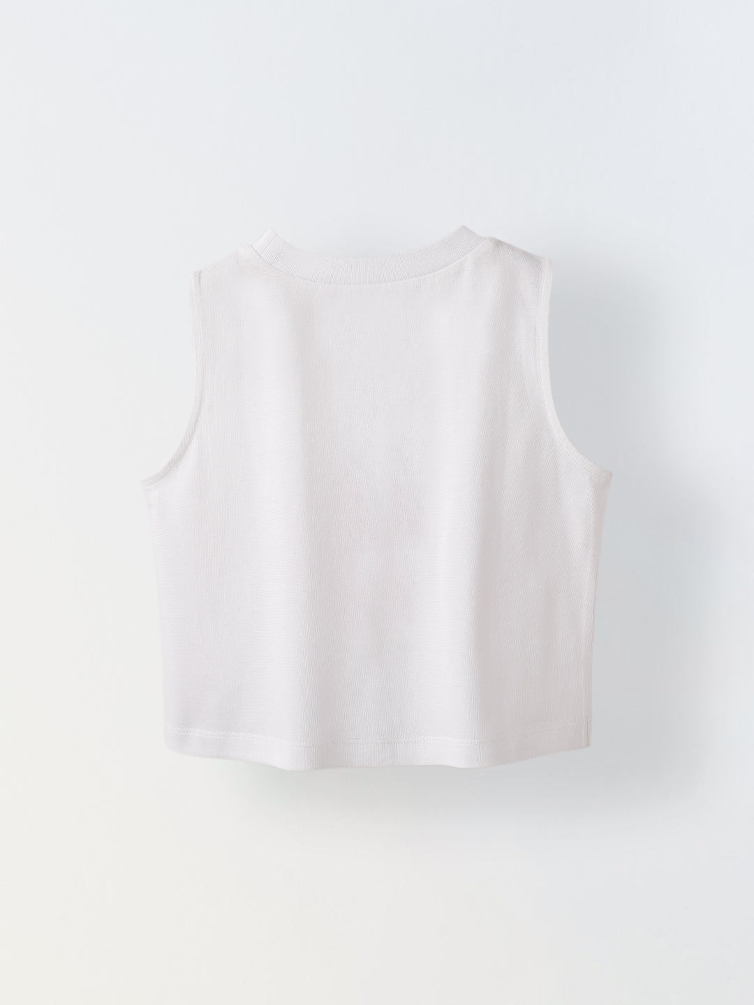 White Watermelon Print  Sleeveless Crop Top – Girls