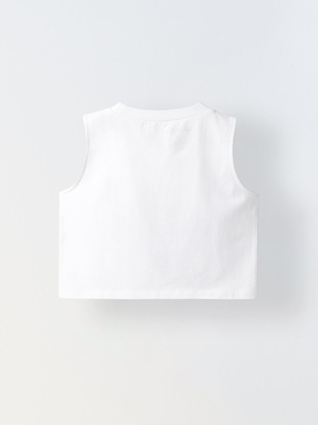 White Watermelon Print Sleeveless Crop Top – Girls