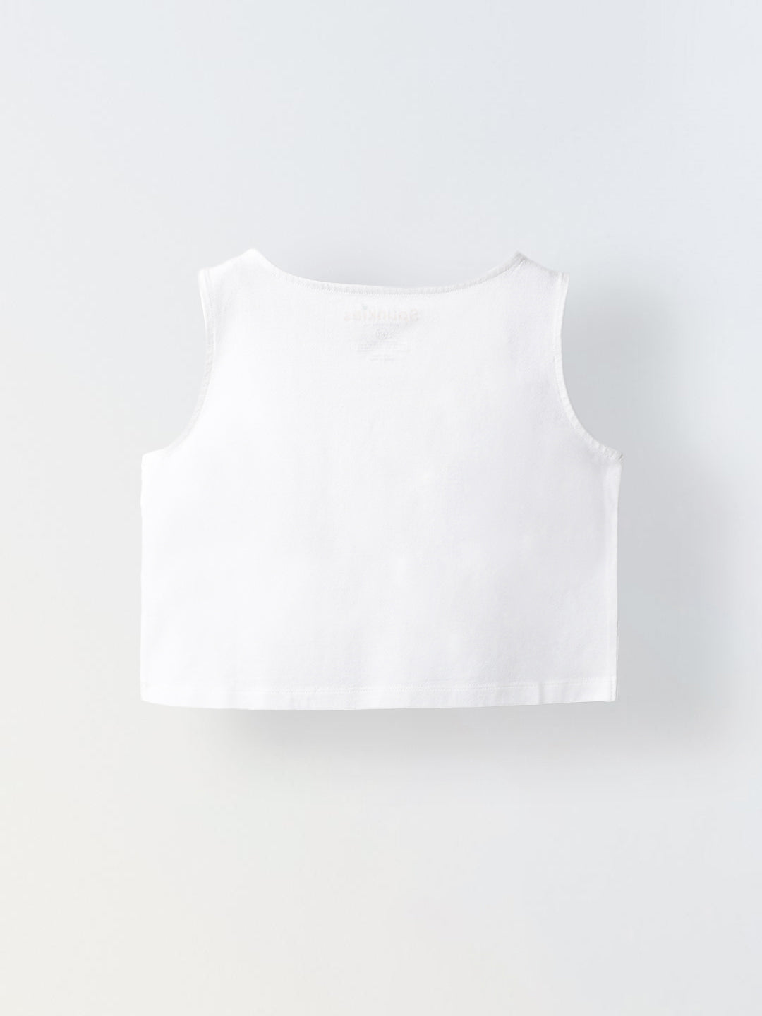 White Watermelon Print Sleeveless Crop Top – Girls