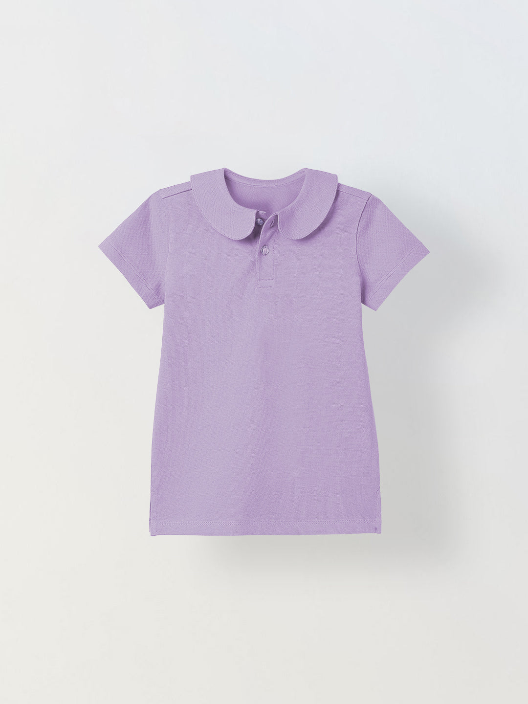 Spunkies Aqua Solid Collar Short Sleeves Polo T-Shirt