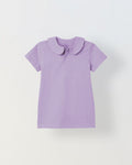 Spunkies Aqua Solid Collar Short Sleeves Polo T-Shirt