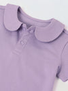 Spunkies Aqua Solid Collar Short Sleeves Polo T-Shirt