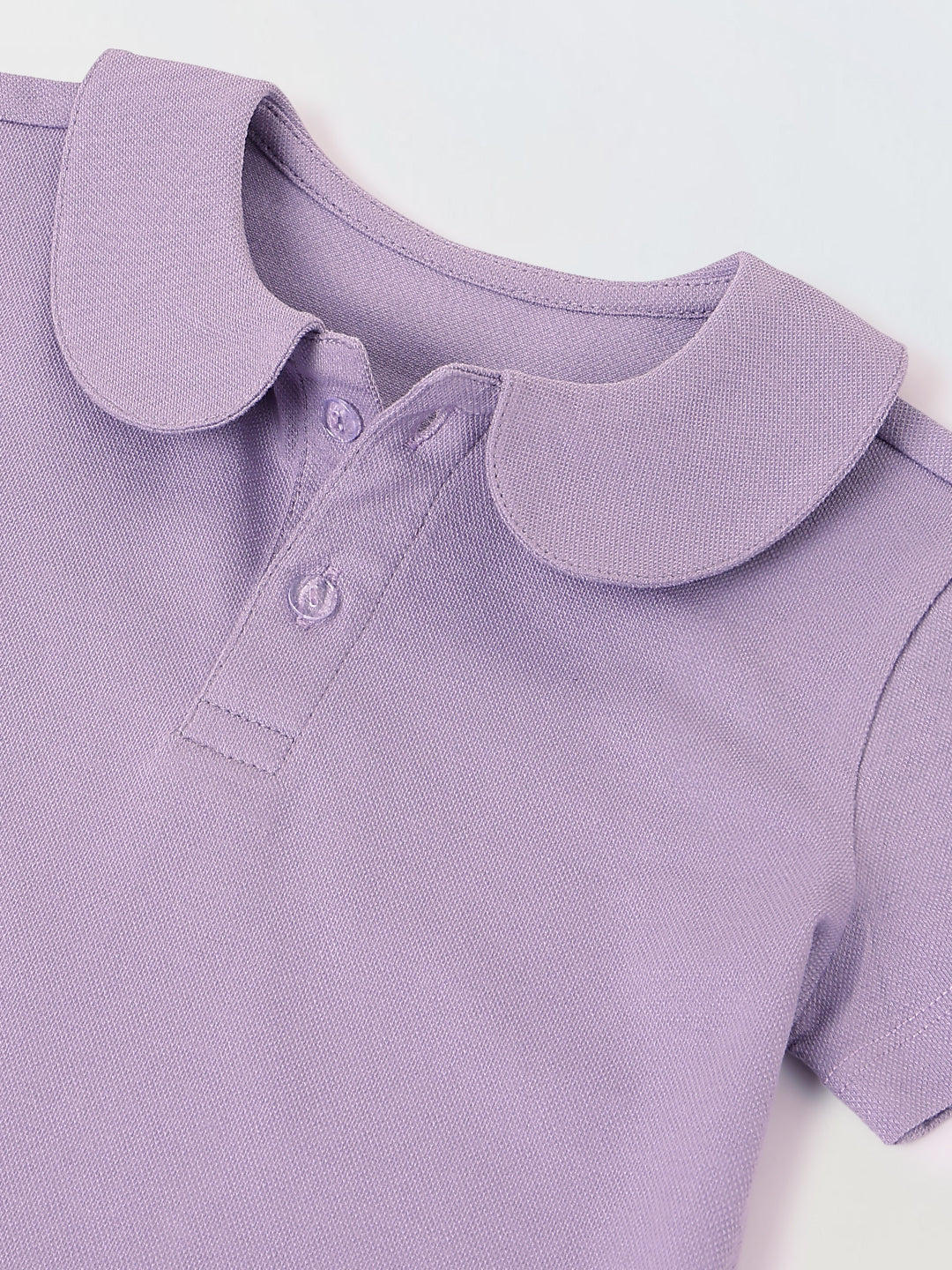 Spunkies Aqua Solid Collar Short Sleeves Polo T-Shirt