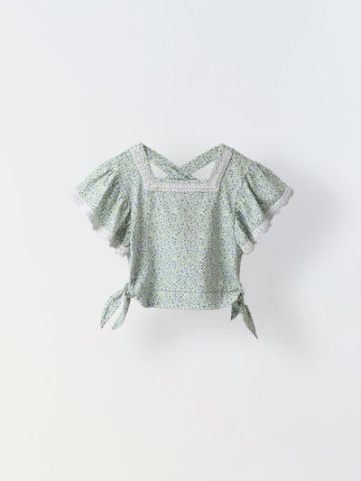 Printed Lace Top