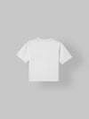 Spunkies White Girls Graphic Print Round Neck Short Sleeves Top