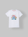 Spunkies White Boys Graphic Print Crew Neck Short Sleeves T-Shirt