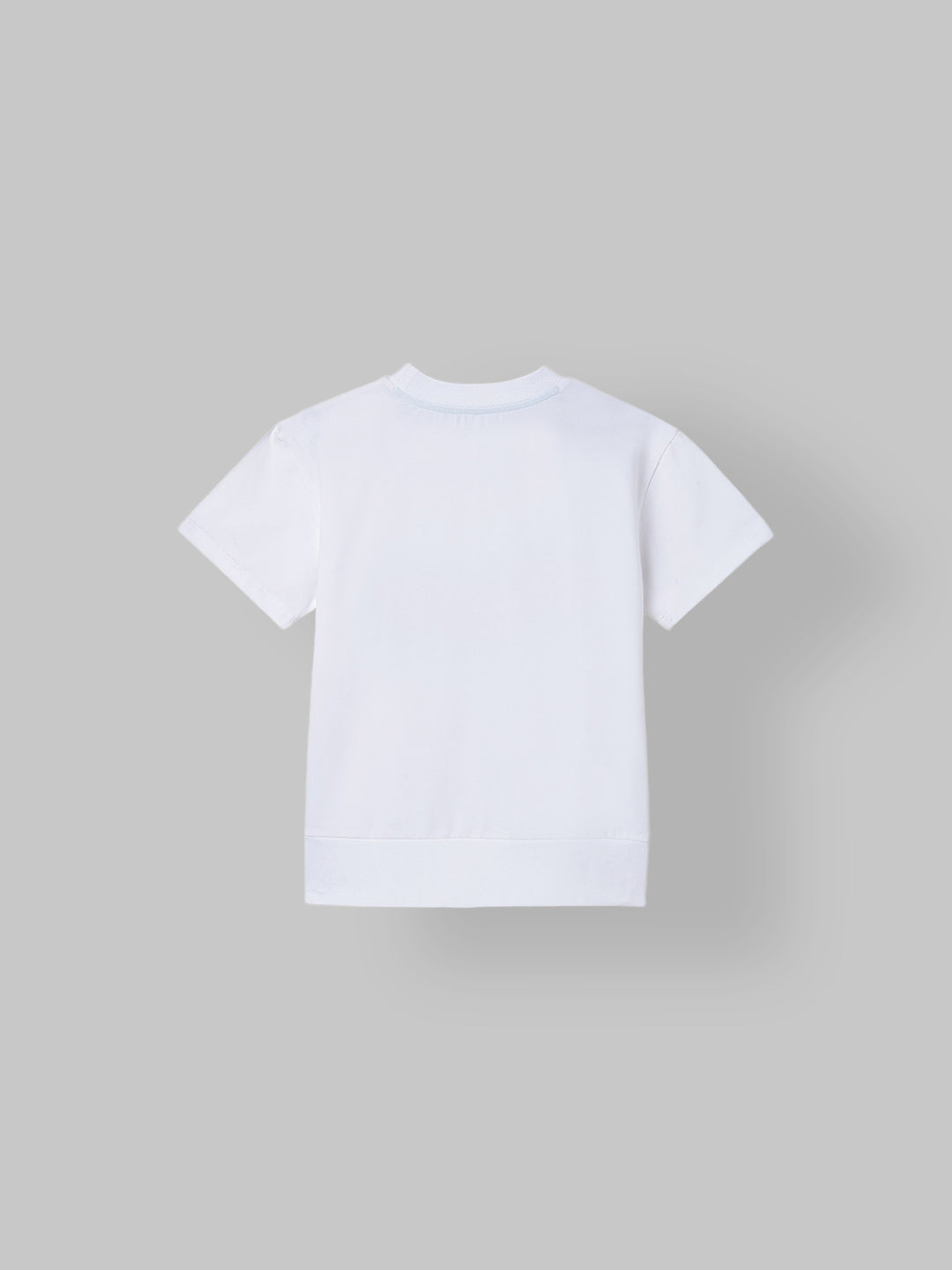 Spunkies White Boys Graphic Print Crew Neck Short Sleeves T-Shirt