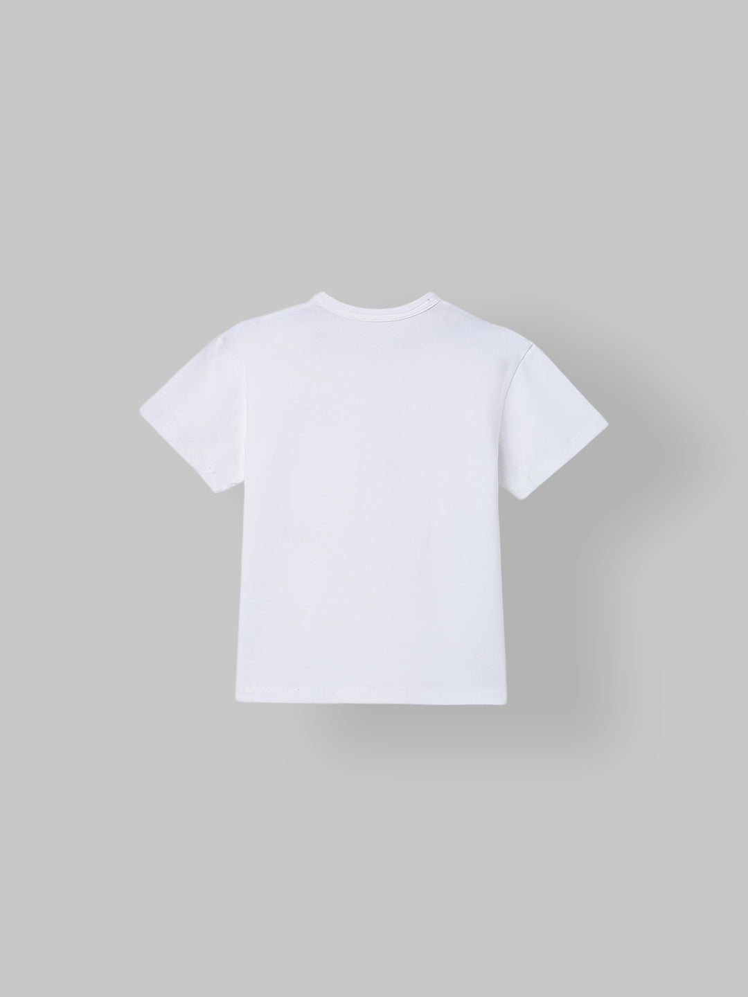 Spunkies White Boys Graphic Print Crew Neck Short Sleeves T-Shirt