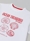 Spunkies White Boys Graphic Print Crew Neck Short Sleeves T-Shirt
