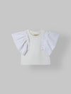 Girls Fashionable White Sleeveless Top