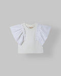 Girls Fashionable White Sleeveless Top
