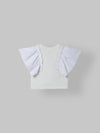 Girls Fashionable White Sleeveless Top