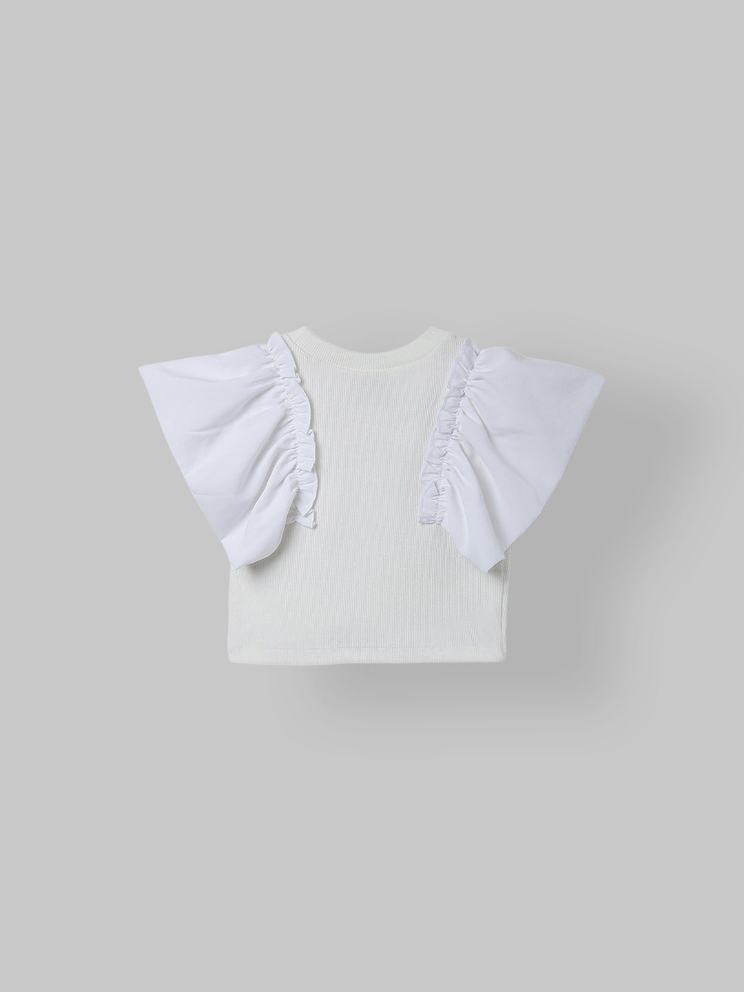 Girls Fashionable White Sleeveless Top