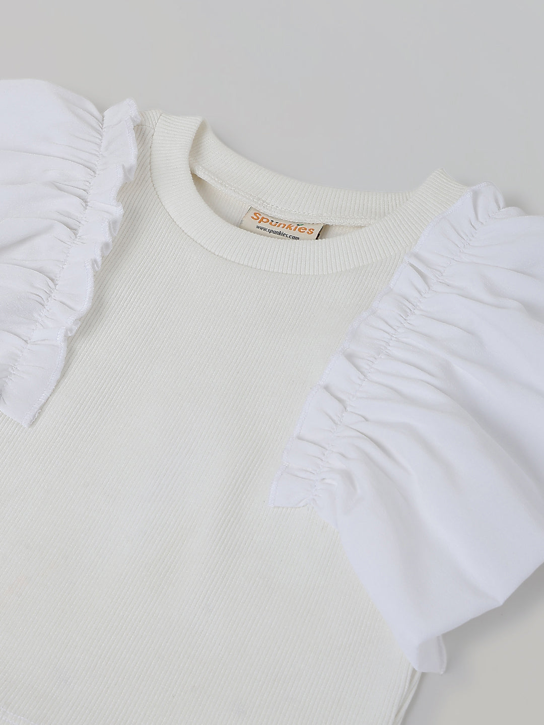 Girls Fashionable White Sleeveless Top