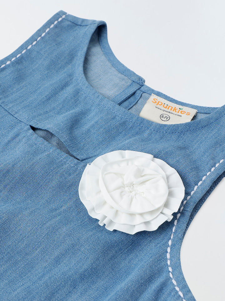 Stylish denim Girls top