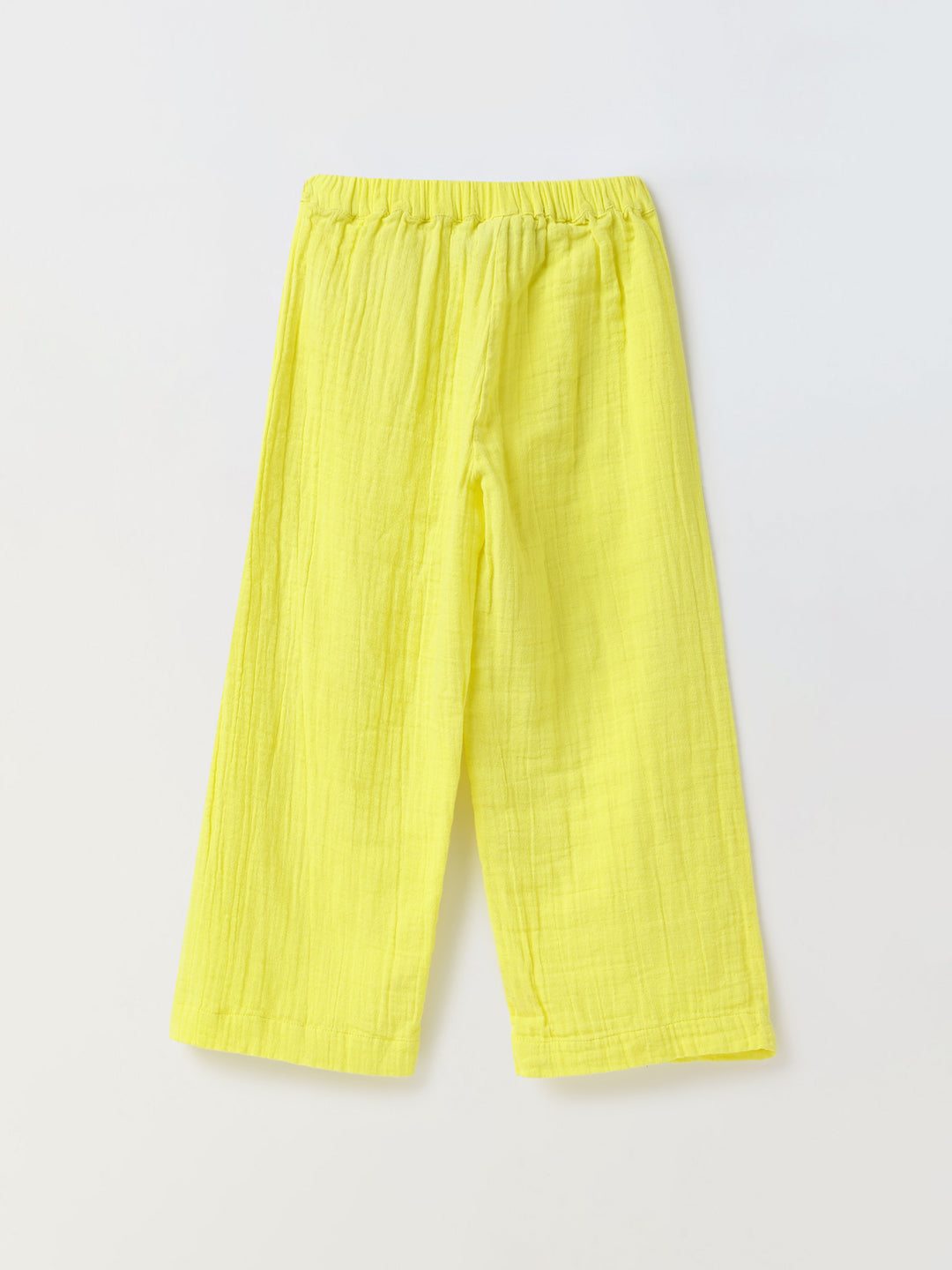 Yellow Cotton Gauze Wide Leg Co-ord Set
