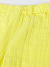 Yellow Cotton Gauze Wide Leg Co-ord Set
