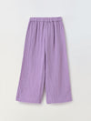 Lavender Cotton Gauze Wide Leg Co-ord Set