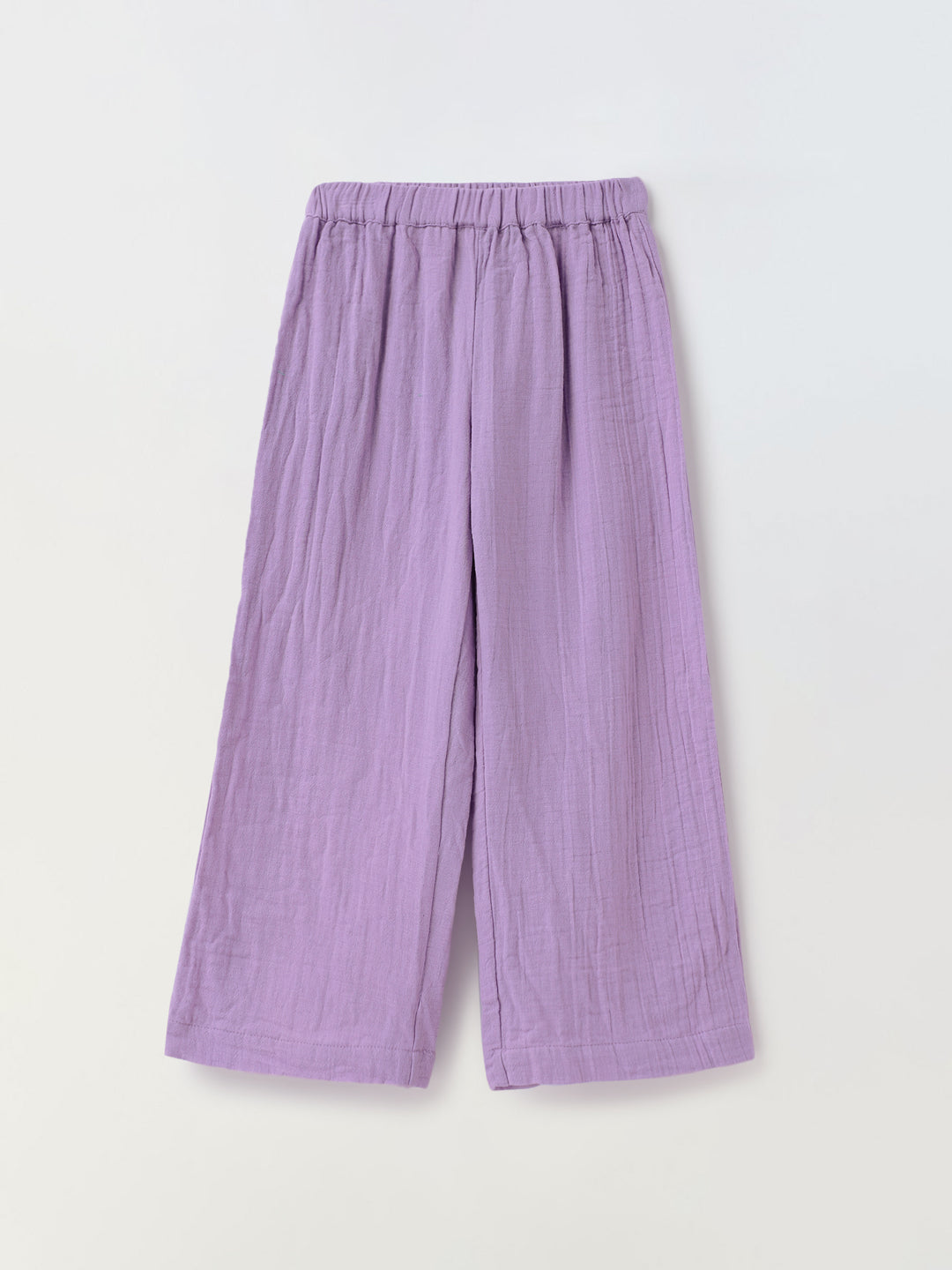 Lavender Cotton Gauze Wide Leg Co-ord Set