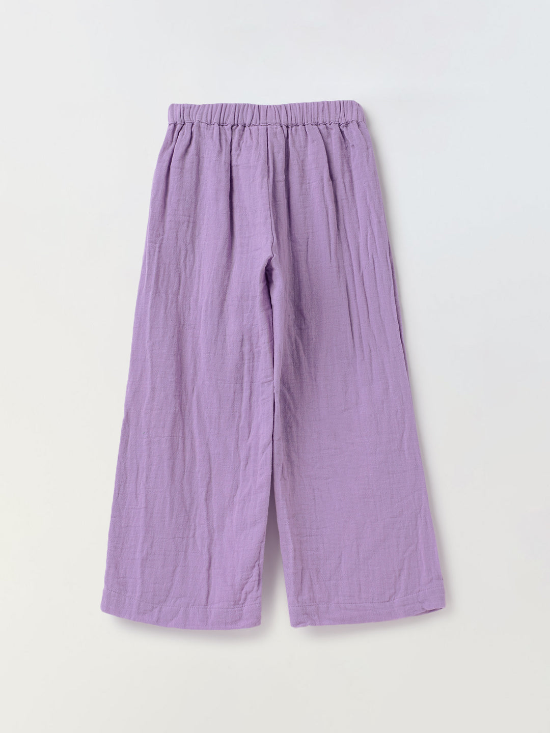 Lavender Cotton Gauze Wide Leg Co-ord Set