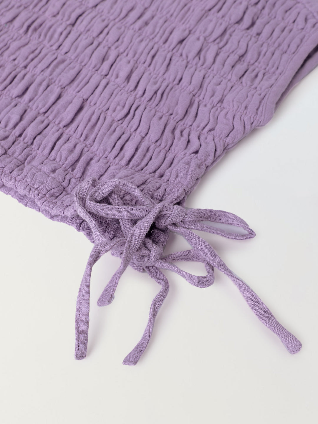 Lavender Cotton Gauze Wide Leg Co-ord Set