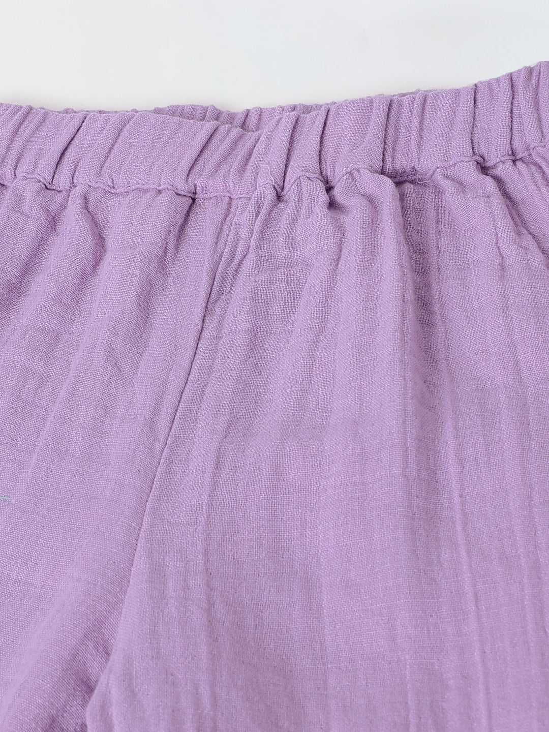Lavender Cotton Gauze Wide Leg Co-ord Set