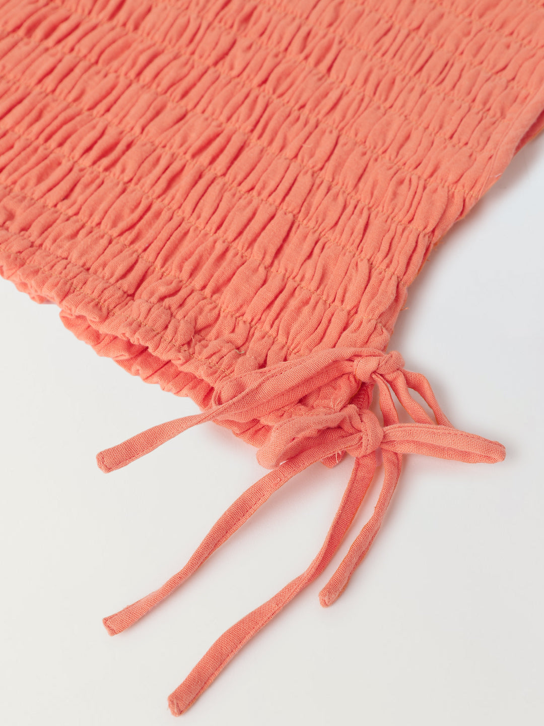 Coral Cotton Gauze Wide Leg Co-ord Set