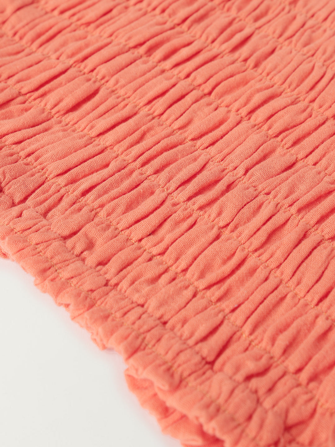 Coral Cotton Gauze Wide Leg Co-ord Set