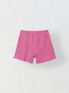 Spunkies Girls Pink Smocked Shoulder Straps Sleeveless Top and Shorts Set