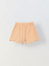 Spunkies Girls Peach Smocked Shoulder Straps Sleeveless Top and Shorts Set