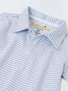 Infant Blue Stripe Cotton Collar Neck Romper