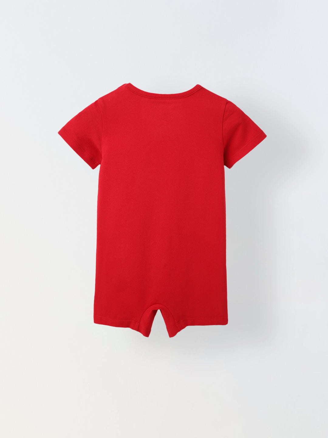 Infant Red Cotton Round Neck Romper