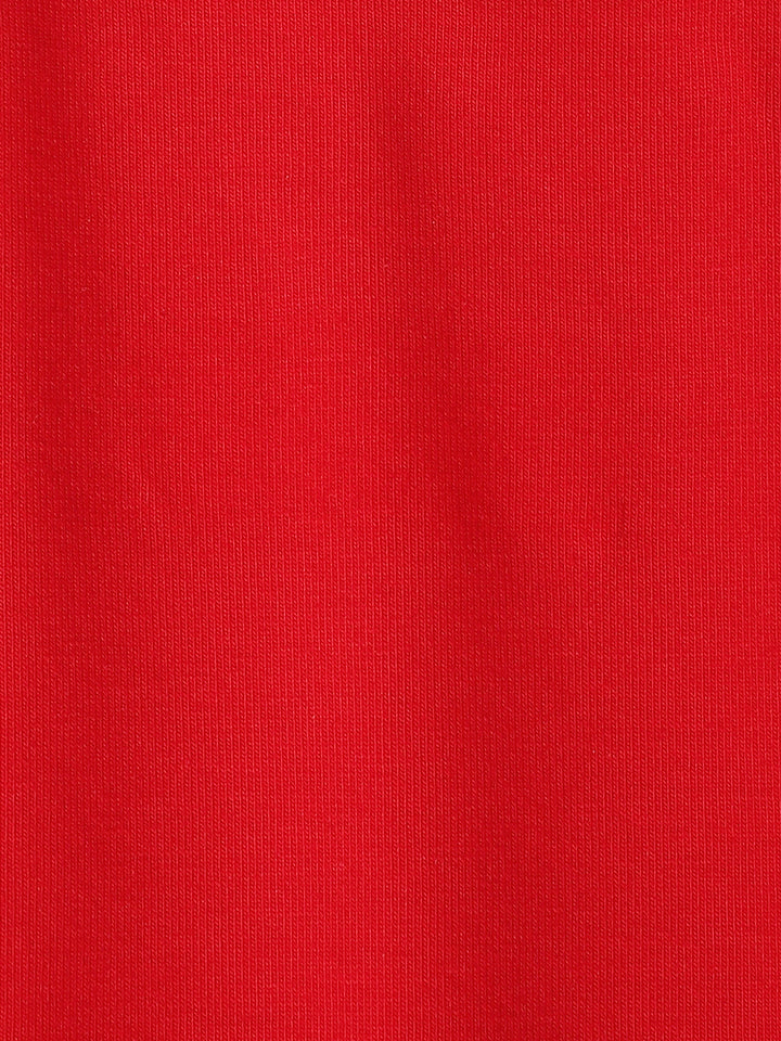 Infant Red Cotton Round Neck Romper