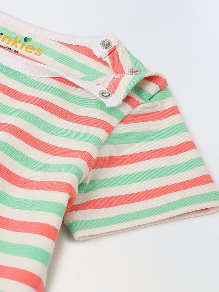 Pack of 3 Infant Cotton Round Neck Romper for Kids