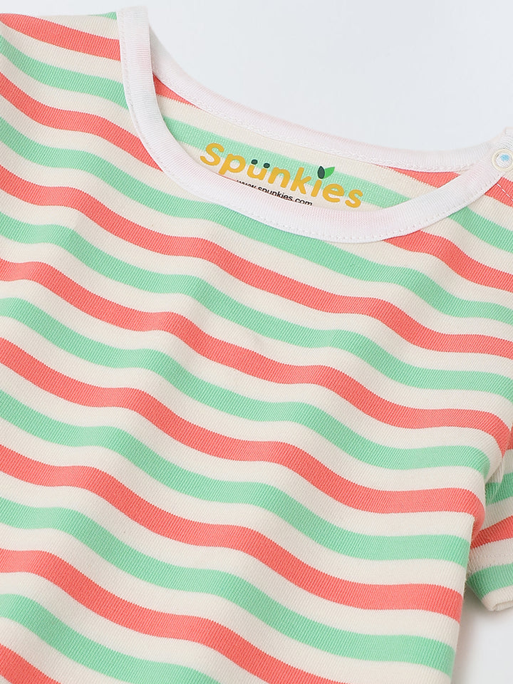 Pack of 3 Infant Cotton Round Neck Romper for Kids