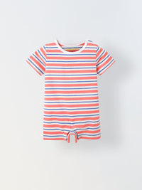 Infant Multicolour Stripe Cotton Round-Neck Romper (Copy 2)