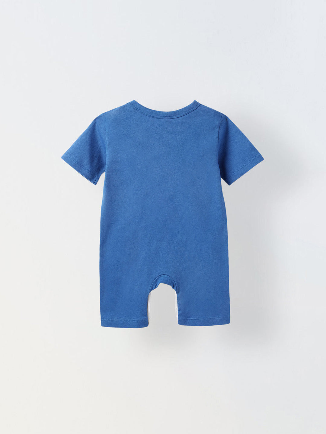 Infant Cotton Blue Romper Cartoon Animal Design Romper