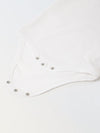 White Cotton Jersey Romper with Elephant Print for Infant's