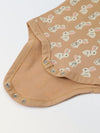 Infant Cotton Beige Full Sleeve Rabbite Print Romper