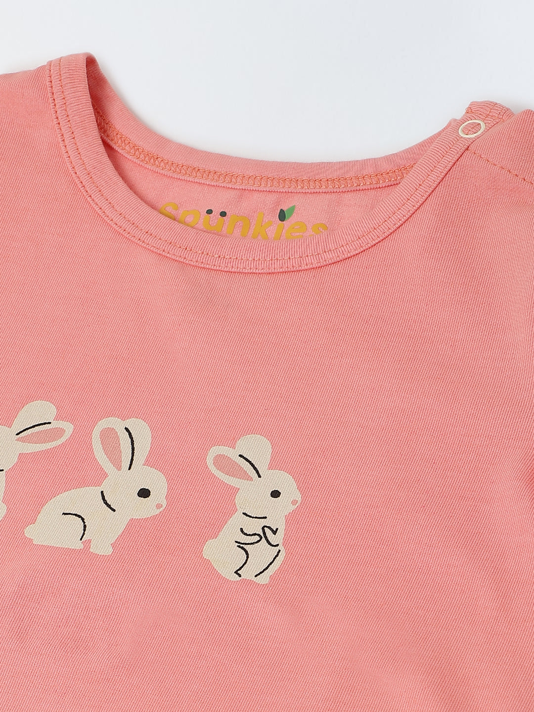 Infant Cotton Pink Full Sleeve Overall Printed Romper