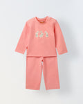 Infant Cotton Pink Full Sleeve Rabbit Printed Sets