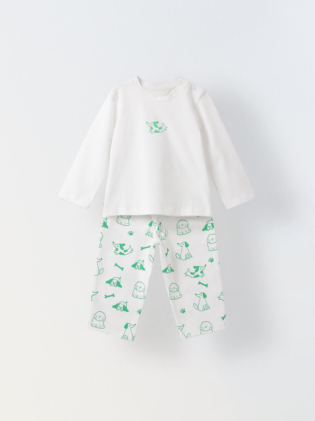 Infant Cotton White Full Sleeve Printed Sets