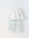 Infant Cotton White Full Sleeve Printed Sets