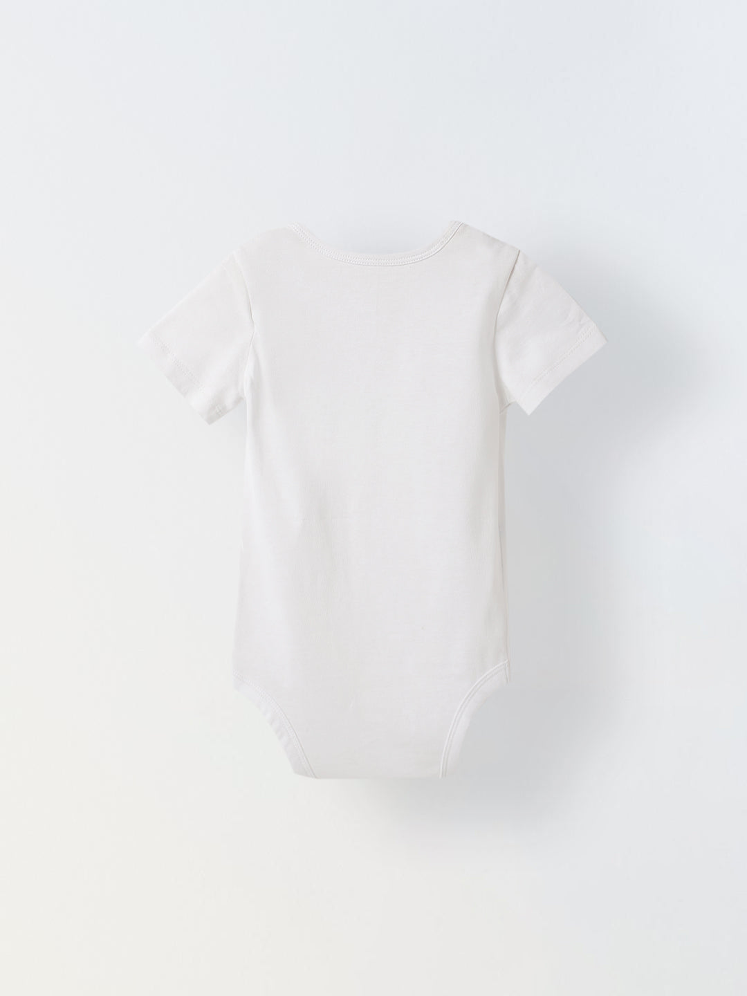 Infant Cotton White Half Sleeve Printed Romper