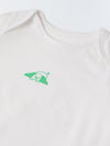 Infant Cotton White Half Sleeve Printed Romper