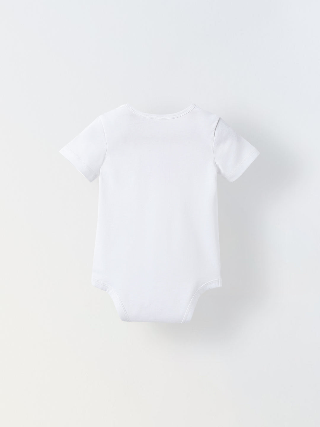 Infant Cotton White Half Sleeve Printed Romper